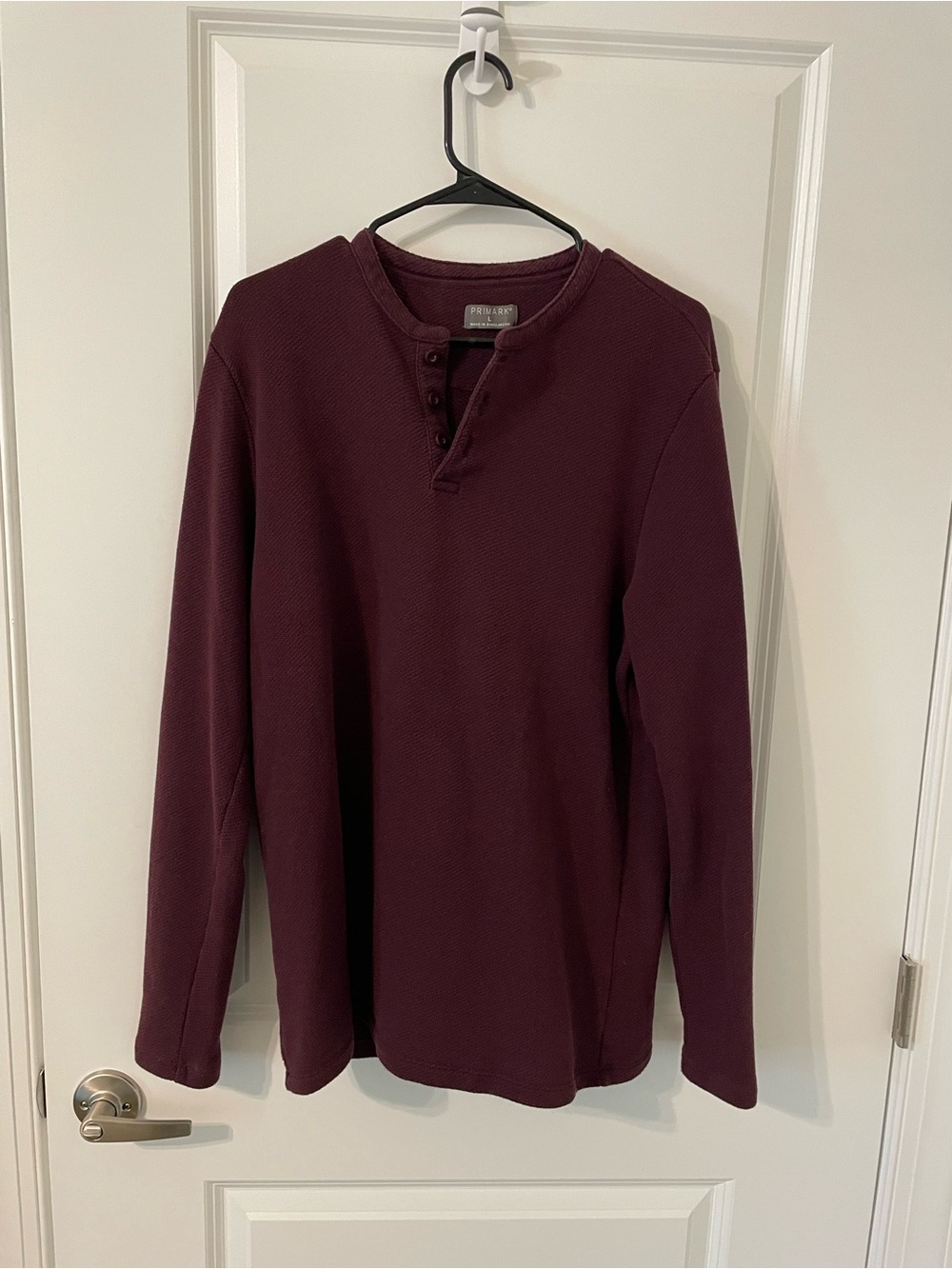 Primark Men's Long-Sleeve Henley 2 pack bundle